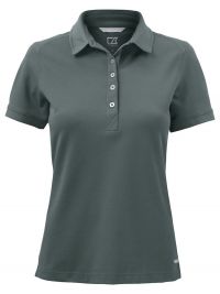 Graues Damen Poloshirt von Cutter & Buck mit UV-Schutz und femininer Passform